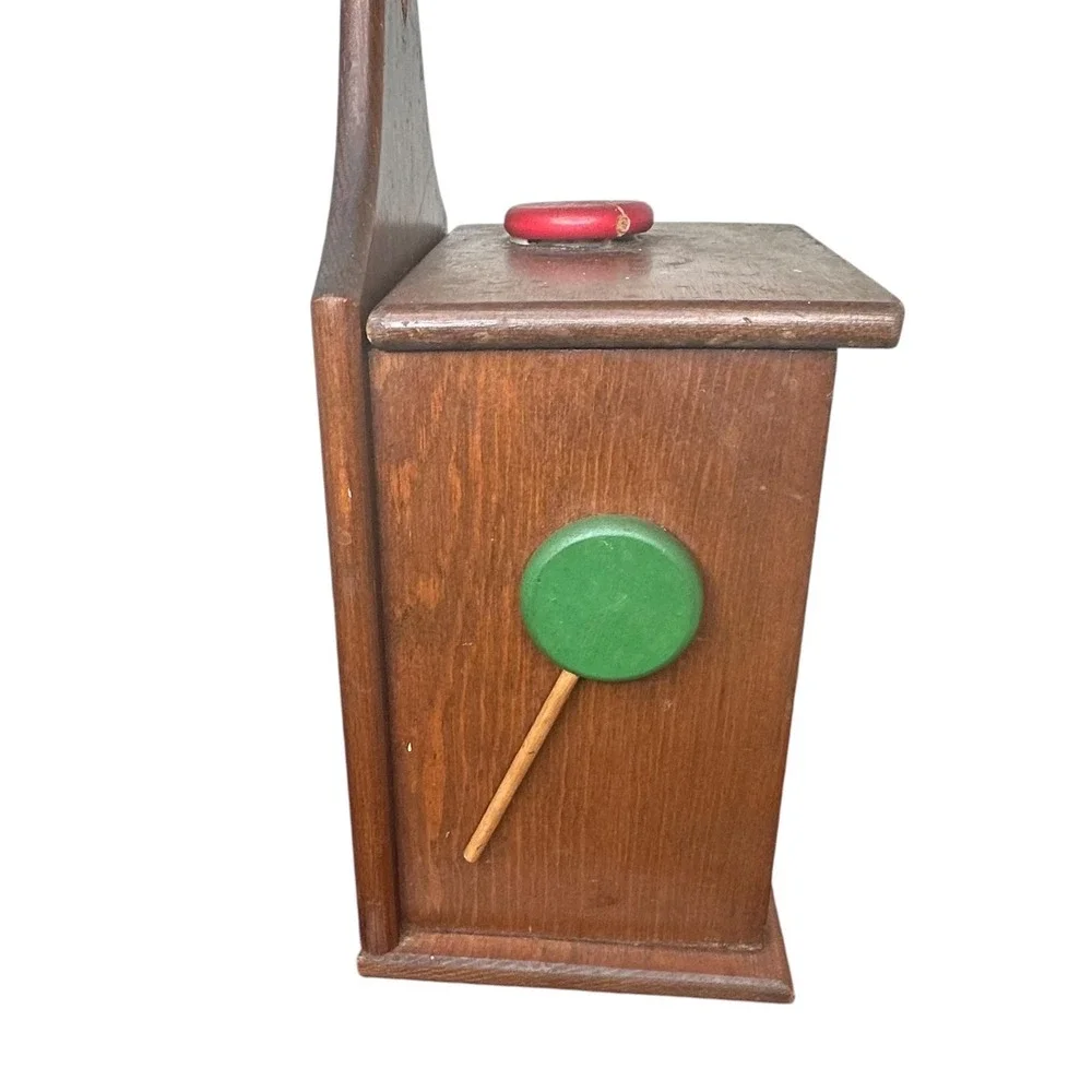 Wood Lollipop Box Maine Americana Candy Bin Cornwall Wood Products Vintage 50s